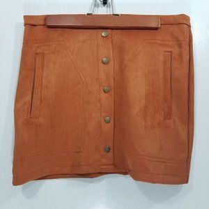 Faux Suede Skirt